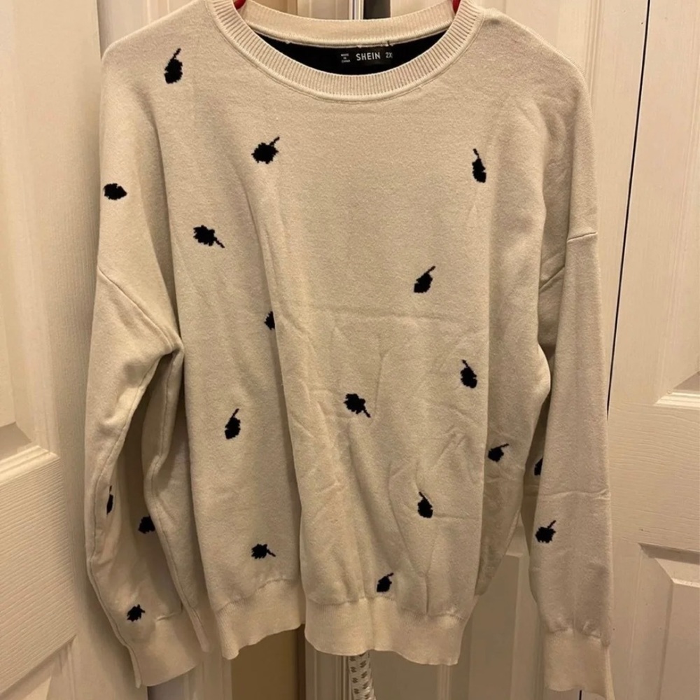 Shein Drop Shoulder Round Neck 2XL Sweater